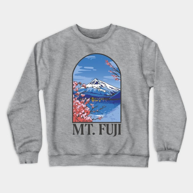 Beautiful Mt. Fuji. Landscape Crewneck Sweatshirt by ExelanArt